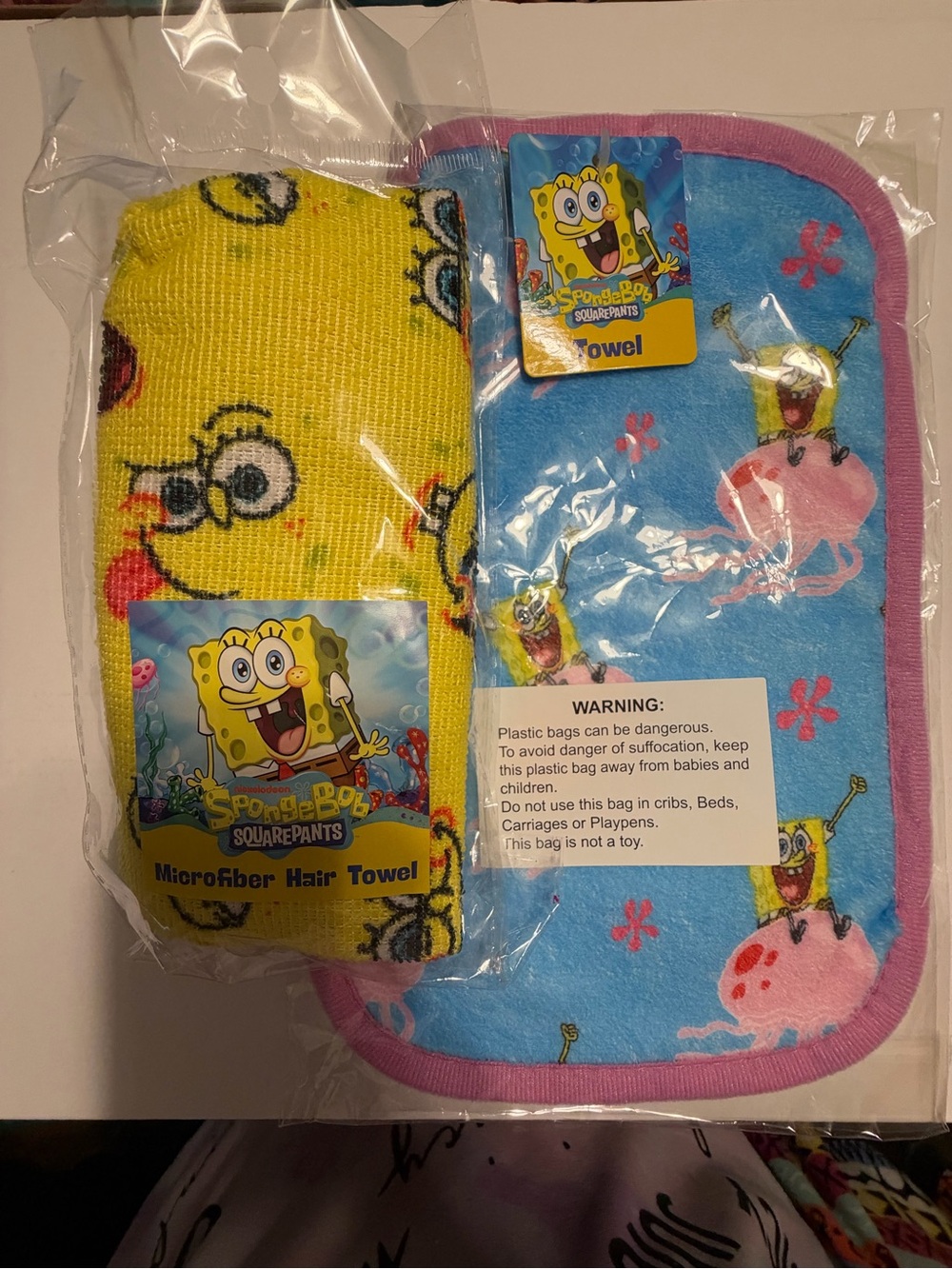 SpongeBob SquarePants towel and hair towel set